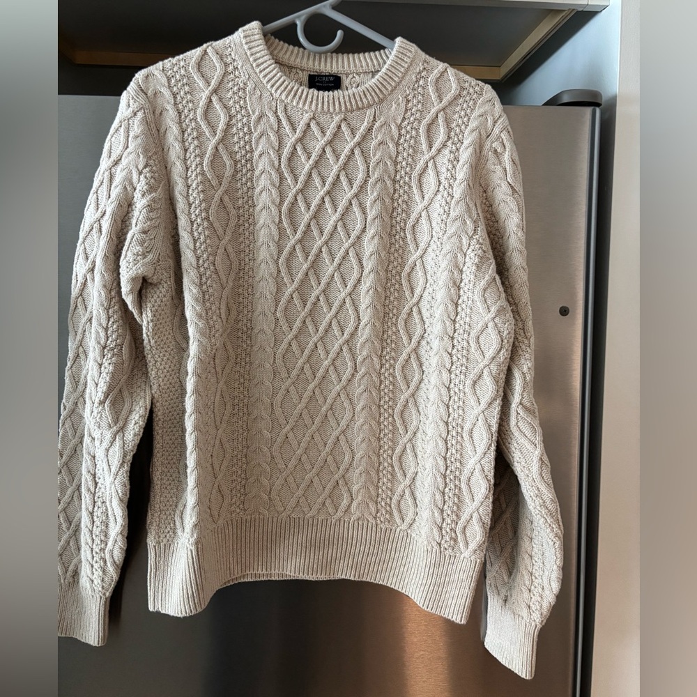 J. Crew Cream Cable Knit Sweater